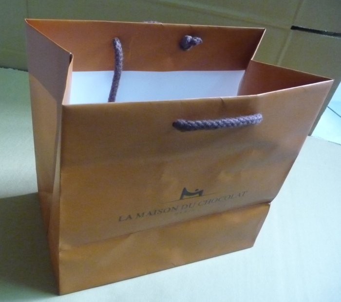 法國巴黎 LA MAISON DU CHOCOLAT 梅森巧克力 紙袋 手提袋 包裝手提袋 23x22x14cm