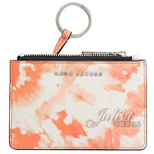 【茱麗葉精品】【全新精品 優惠中】MARC JACOBS 馬克賈伯 專櫃商品 渲染圖騰證件鑰匙零錢包.甜瓜橘 現貨