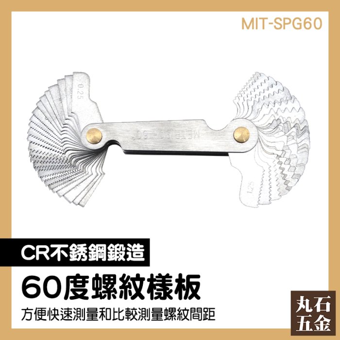 螺紋樣板 螺紋距規 螺絲牙規 螺絲製造 MIT-SPG60 牙規檢驗標準 螺牙規格表