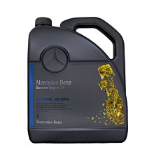 【易油網】【缺貨】MERCEDES-BENZ MB 229.5 5W40 合成機油 5L 賓士認證