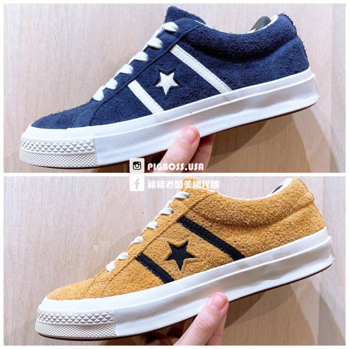 豬豬老闆】Converse One Star Academy 男女款藍165022C 黃褐163268C 白