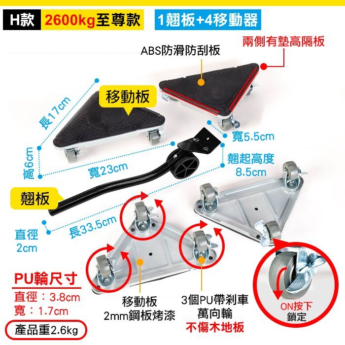 板橋現貨【五件套傢俱移動器】重物移動器搬運器.大掃除搬家神器.搬家工具.家具移動器.傢具移動器【傻瓜批發】PA1E