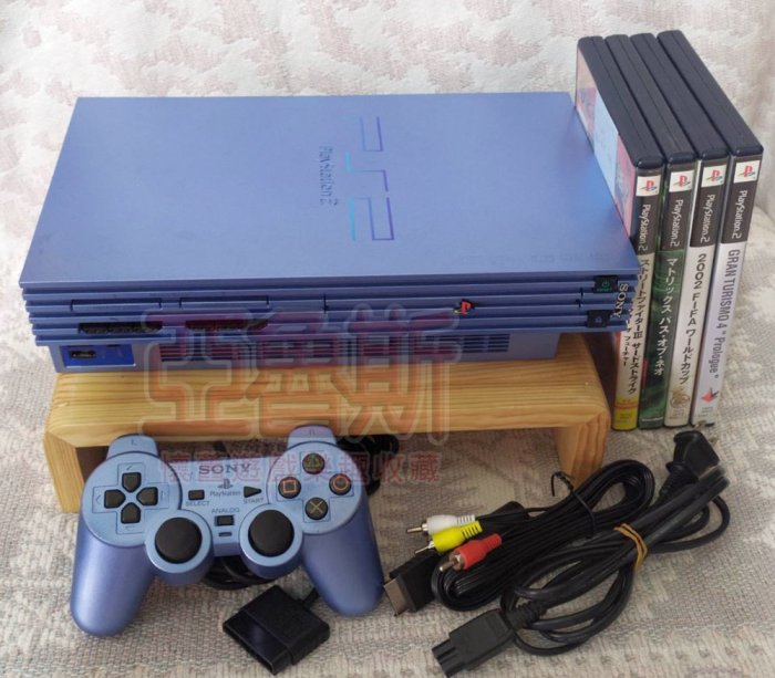 亞魯斯】PS2遊戲主機(未改機) SCPH-39000 型厚機水藍色款/ 中古商品(看