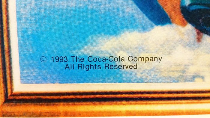 Coca-Cola可口可樂1993年經典地球可樂瓶鐵皮畫：Coca-Cola可口可樂 鐵皮畫 地球 收藏 品牌 復古