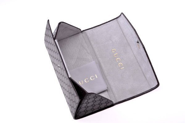 (售?)全新 古馳 Gucci 真品 摺疊皮質眼鏡盒(L號)飾品原廠配件盒太陽眼鏡盒 名牌眼鏡盒 磁釦收納盒