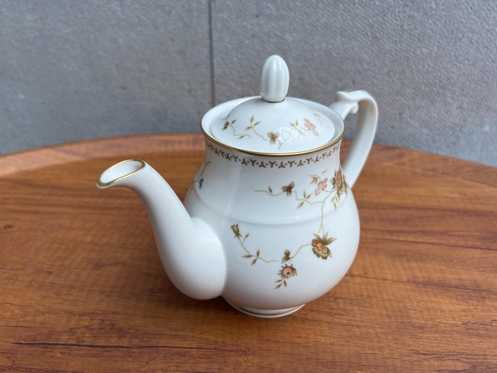 中古 noritake則武金玫瑰花卉茶壺 咖啡壺