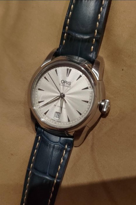 ORIS 錶  ARTELIER 藝術家 BIG CROWN - guilloche dial XL 40mm 白色紐索飾纹白面盤