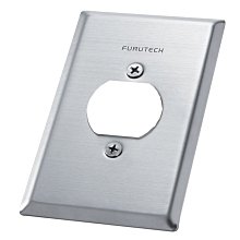 【高雄富豪音響】FURUTECH Outlet Cover102-S(單孔)插座蓋板 不鏽鋼+抑震貼片