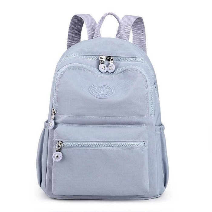 雙肩包後背包女包包旅行包學生書包包包女新款韓版時尚 純色尼龍多夾層大容量休閒雙肩背包外出包《LB12039》《購物趣》