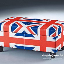 【設計私生活】英國國旗 2.5尺收納長方椅(台北市區免運費)230A