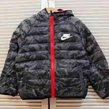 『NIKE 童裝-秋冬款』NY2242014 中性款雙面穿連帽羽絨外套(110S/110公分)☆正黑色☆