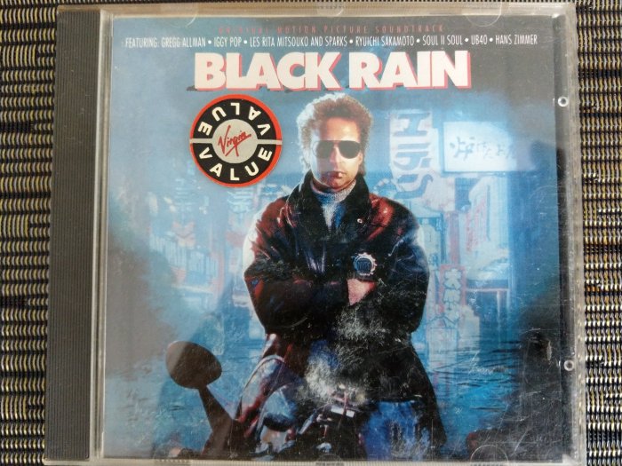 Black Rain 黑雨 電影原聲帶, 1989年原版CD, 已絕版
