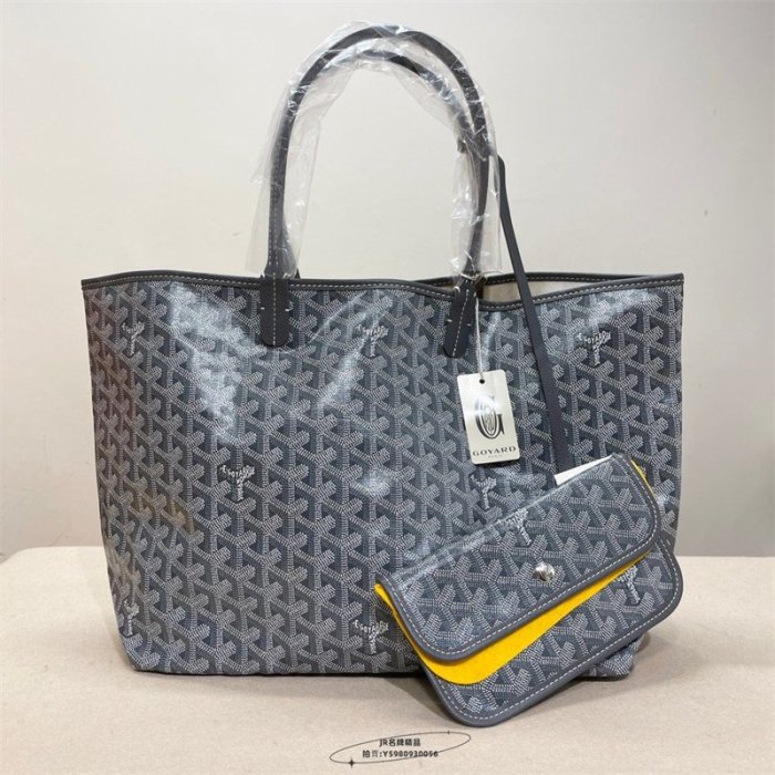 JR精品Goyard Sac Saint PM Tote Bag 22年新款 灰色/咖啡色 中型無拉鍊 托特包 購物袋