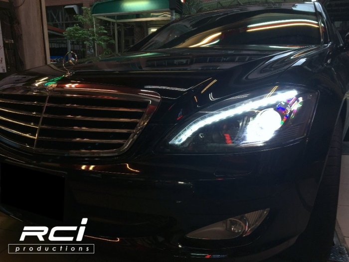 RCI HID LED專賣店 SONAR BENZ W221 S350 06-09 雙色LED 日行燈 魚眼大燈組