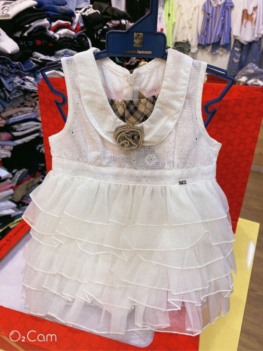 金安德森 小女孩白色蕾洋裝套裝75cm 牌價2690元 身高建議(75cm至85cm)