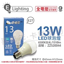 [喜萬年] 含稅 E極亮 LED 13W 6500K 白光 全電壓 球泡燈_ZZ520044