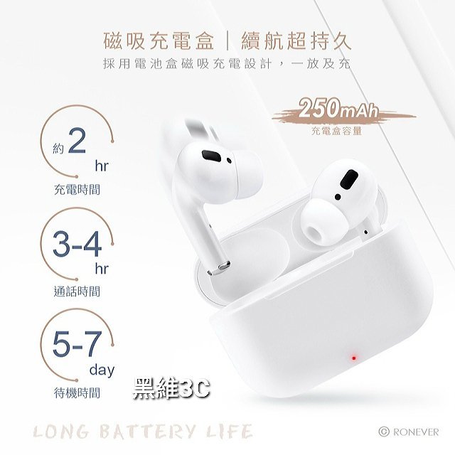 最新款 RONEVER向聯 MOE320 迷你雙耳藍芽耳機 小米藍牙耳機iPhone原廠airpods pro三星