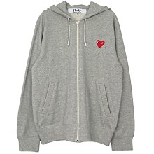 【日貨代購CITY】PLAY COMME des GARCONS 川久保玲 連帽 外套 帽夾 紅愛心 五心 灰 現貨