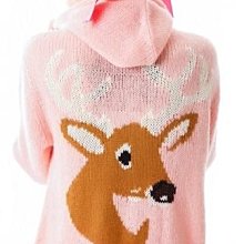 WILDFOX 台北ShopSmart直營店 Deer Head Cabin Hoodie糜鹿頭粉紅色連帽外套angelababy款WIL348R97