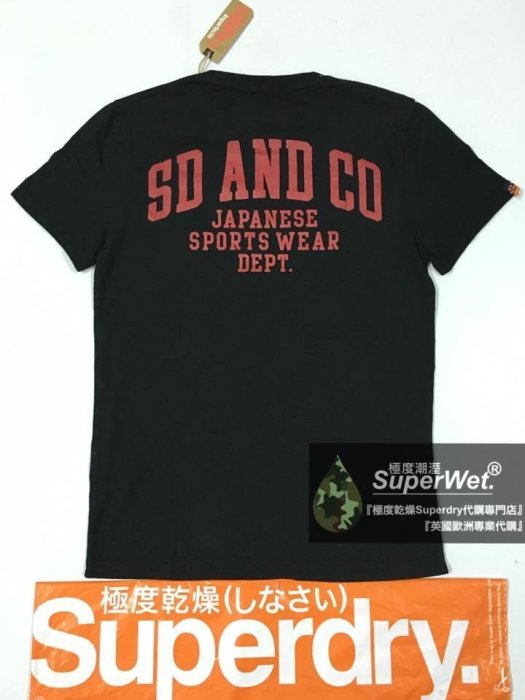 極度乾燥 Superdry Tigers Gym T-Shirt 短袖 上衣 老虎頭 圖騰 復古 黑/紅 A&F 現貨