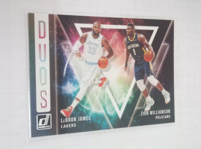 21-22 Donruss - Duos #1 - LeBron James / Zion Williamson