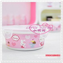 小花花日本精品♥ Hello Kitty粉色甜點可微波餐盒 樂扣 便當盒 2入組 好攜帶 密封 好攜帶33092102