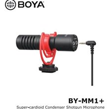 Boya《 BY-MM1+〔BY-MM1 PLUS〕》通用型迷你麥克風 (加大增強版)直播、錄影、樂器錄音、會議採訪