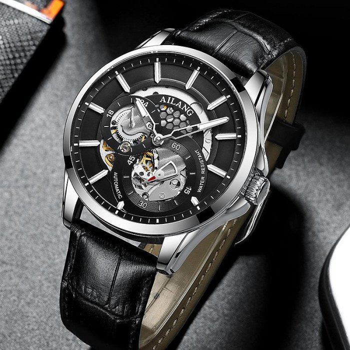 熱銷 2020新款全自動瑞士鏤空機械錶男士手錶腕錶潮流男錶414 WG047