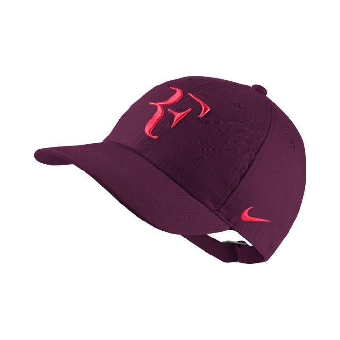 全新Nike RF Hat Cap費德勒Roger Federer紫紅色底紅RF標誌排汗網球帽2990元 數量有限唷