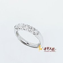 ＊奢華大道國際精品＊【J0651】Just diamond鎮金店18k5顆排鑽戒指(總重1.14CT)戒圍13