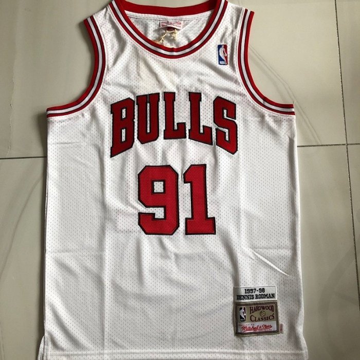 正品精美刺繡球衣男士芝加哥公牛 Dennis Rodman Mitchell & Ness Hardwood Class-master衣櫃3