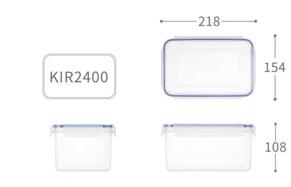 小毛居家『KEYWAY KIR2400天廚長型保鮮盒 2.4L』含稅開發票 聯府 密封盒