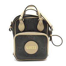 GUCCI 古馳  625850 OFF THE GRID 兩用 手機包 老花 米色拼灰 單肩包PVC皮革 日本現貨 包郵包稅 9.5成新【BRAND OFF】