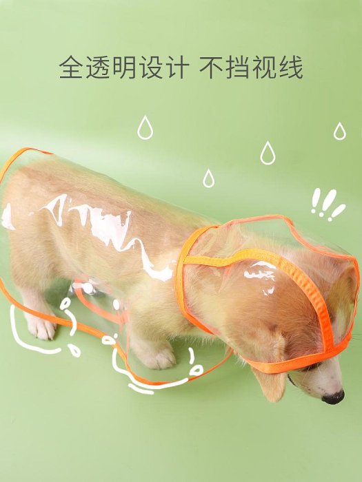 寵物雨衣泰迪柴犬狗狗小型犬比熊柯基狗雨披防水透明雨披衣服遛狗~佳樂優選+