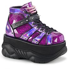 Shoes InStyle《三吋》美國品牌 DEMONIA 原廠正品電音搖滾龐克歌德金蔥雷射鉚釘厚底鞋有大尺碼『紫色』