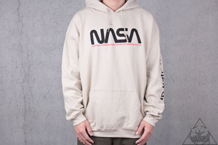 【HYDRA】Nasa Hoodie Sweatshirt 美國 太空總署 米白 Logo 帽T【46679890】