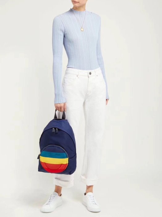 ╭☆包媽子店☆ANYA HINDMARCH Chubby Wink Backpack 彩虹眨眼睛笑臉雙肩包/後背包