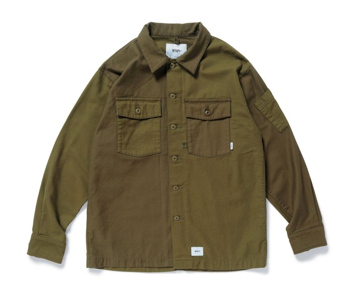 希望商店】WTAPS BUDS LS 01 SHIRT 18AW 拼接口袋軍衫| Yahoo奇摩拍賣