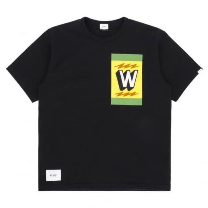 Wtaps design TREMOR 01 TEE  黑色 刺繡 logo 短t
