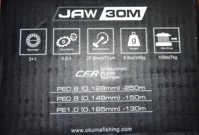 Okuma Jaw 30M 捲線器(尚有40M賣場)~豪福釣具小舖~[Haofoo]