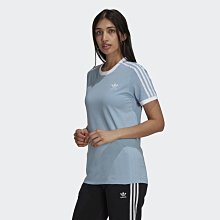 南◇2021 8月 ADIDAS ORIGINALS ADICOLOR 短袖上衣 H33574 水藍 三條線 基本 短T