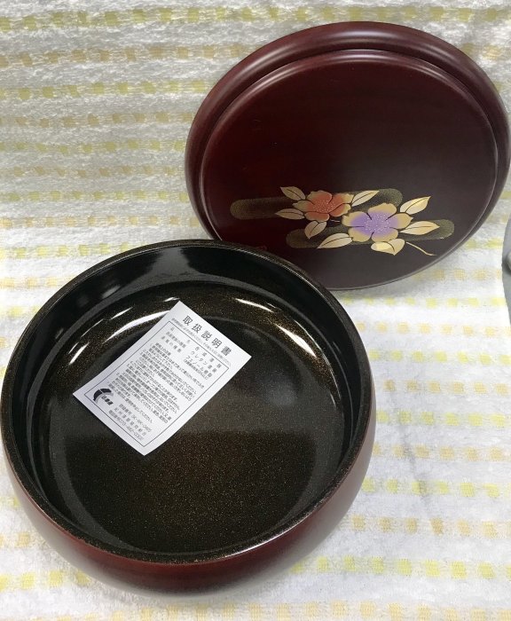 (現貨)日本製紀州漆器  山茶花蒔繪糖果盒 收納盒 結婚 過年 好用