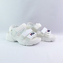 FILA 5S316Y132 女 運動涼鞋 TAPERED SANDALS 魔鬼氈可拆設計 白【iSport愛運動】