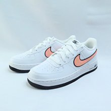 NIKE AIR FORCE 1 大童休閒鞋 女休閒鞋 DZ6307100 白粉橘【iSport愛運動】