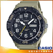 【柒號本舖】CASIO 卡西歐超大錶徑運動錶-黑面棕色錶帶 # MRW-210H-5A (台灣公司貨)