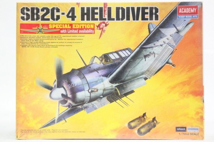 【統一模型玩具店】ACADEMY愛德美《美軍空軍 SB2C-4 HELLDIVER》1:72 # 12409