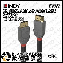 數位黑膠兔【 LINDY林帝 36485 ANTHRA系列 DisplayPort 1.2版 公to公傳輸線7.5m 】