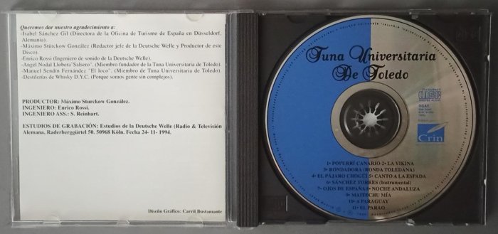 CD 西班牙帶回 Tuna Universitaria De Toledo 托雷多 民謠