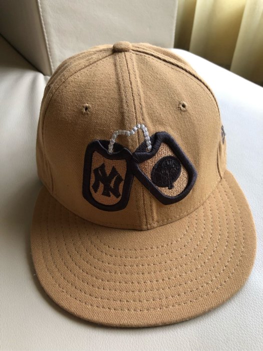 [品味人生] 保證正品 NEW ERA 美國大聯盟 洋基logo 卡其色  棒球帽 7  56cm