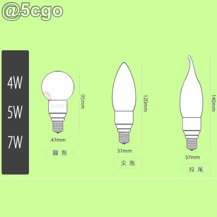 5Cgo【權宇】360度2016款台灣芯片LED燈泡9W 另3W 5W 7W 4W調光E14 E27 E12 E17含稅